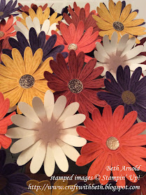 Craft with Beth: Daisy Punch Daisy Delight Floral Arrangement home decor stampin up thanksgiving faceted gems