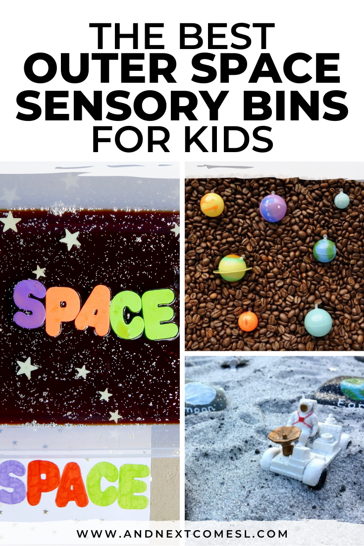 Looking for outer space sensory bins for toddlers or preschoolers? Try these fun space sensory bin activities!