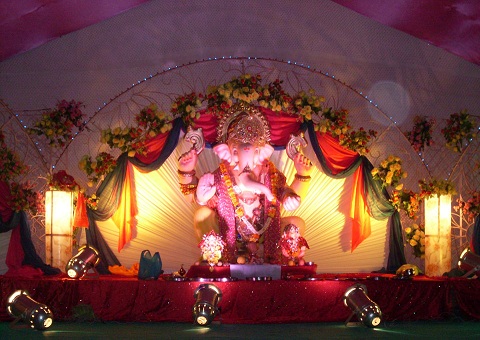 MikeLiveira s Space Ganesh Chaturthi  2012 Decoration  
