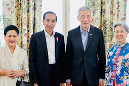 Jokowi dan Ibu Iriana Hadiri Jamuan Santap Siang Bersama PM Lee Hsien Loong