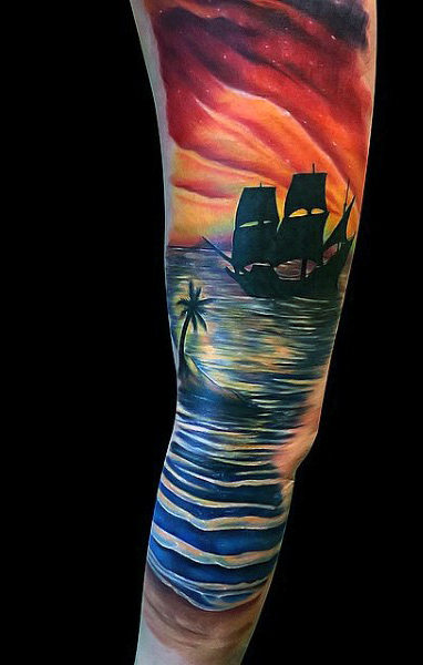 Tatuagem de Praia - 50 ideias masculinas para inspirar vocês