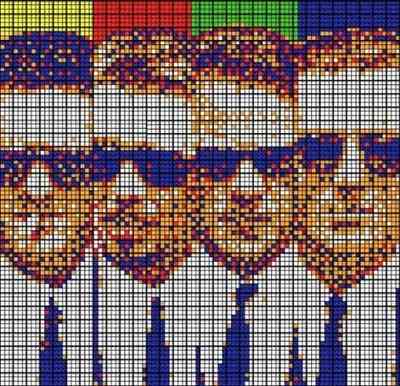 lukisan rubik abstrak