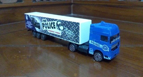 miniatur truk box SCANIA BLUE