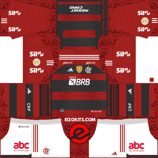 CR Flamengo DLS Kits 2023-2024 Released Adidas - DLS2019 Kits (Home)