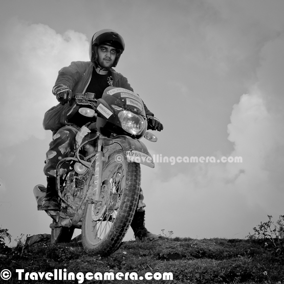 MTB moments are full of adventure, passion and Fun. This Photo Journey is trying to share some light moments of this beautiful journey of 8 days in Himalayas... The very first photograph shows two friends Parikshit and Kshitiz, who are trying to keep them happy after no sleep last night. Let's not talk about the reasons behind no sleep :)Here Mr. Saurabh and Rohit are dancing in dense forests of Jalori-Jot. Most of the times on Himachali Folk Songs... Rohit is really very interesting person and he was quite popular among Volunteers, Marshals and Media folks. He is the one who actually made Sarahan evening more interesting.Parikshit and Sachin during morning of 4th day in chilling Himalayas... These are some of the warm-up activities for every morning of MTB Himalayas...At times, people jump up on jeep-roof to have more adventure... Karan and Vedant having fun on car-roof...At times, volunteers get bored while waiting for riders to cross. So it's responsibility of Photographer to entertain them and keep the energy high !! KK, Aneesh, Gagan and Arjun flying high in Hiamayalas...The most energetic person and Chief Bike Marshal, Aneesh Airborne Awasthi...No one needs to motivate Rohit for some entertainment. He is all rounder and always full of energy. Here he is trying to entertain volunteers waiting for rides near Narkanda...It's in our hands to make India Incredible !!!Fun time on one of the highest peaks around Shimla !!! It's Hatu Peak, which is quite popular among Bikers and Adventure Lovers... Many bollywood movies are shot here...I know MTB is Cycling event, but we meet some marvelous bikers who can ride their bikes on any hill and no path is required. They know how to make their own paths...Here is another example of adventurous spirit ! It was shot on a hill with no road and Aneesh drove his bike upto halfway. Most of us were trekking. In above photograph he is trying to cross a small bridge, which is tree lied down horizontally..Have you seen this kind of sport, where brand new cycle tyre is used in this way... Nirgala ensuring that her cycle and it's different components are fit for next day...Evening fun with local musicians and singers !!Modeling in Himalayas ! Arjun is all set for his photo-shoot...Daring people also dive into chilling water of Himalayan rivers/streams. btw, it's fun to take bath in these chilling rivers during noon time...We shall keep sharing few more photographs of MTB Himalayas !!!