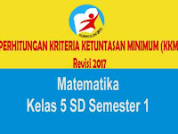 Perhitungan KKM Matematika Kelas 5 Semester 1 Kurikulum 2013 Revisi 2017