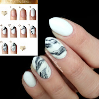  Manicure hybrydowy Cosmetics Zone 033 & 003 - Marble Nails + Sharm Effect