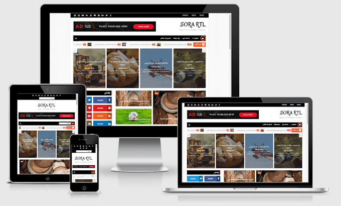 Sora RTL - Responsive Arabic Blogger Template