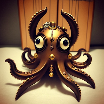 Steampunk Octopus Statue Miniature 3D amazingwallpapersa blogspot com (38)