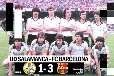 La Unión Deportiva Salamanca perdió en el estadio Helmántico frente al Barcelona en 1983