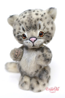 Ирбис тедди, авторский ирбис, снежный барс, леопард, artist teddy snow leopard, handmade teddy, teddies with charm, ooak teddy, NatalKa Creations, Natalie Lachnitt, Künstlerteddy, Künstler Irbis, Schneeleopard