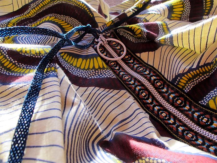 oonaballoona | african wax print maxi skirt | hell gate fabrics