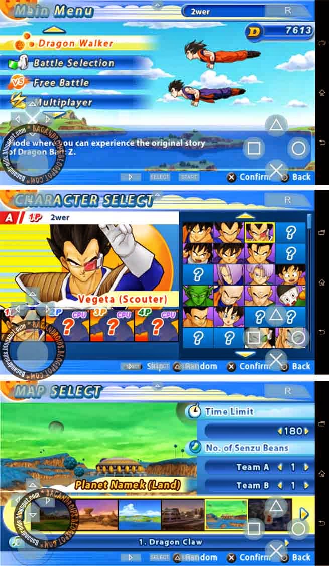 Game PSP for android goku dragonball