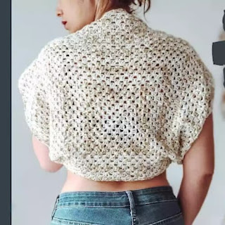 Chaqueta Square a Crochet