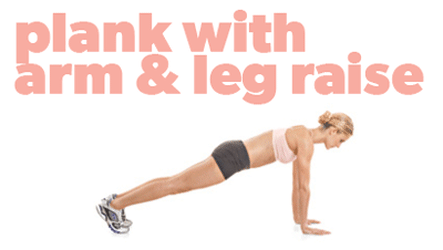 Plank With Opposite Arm And Leg Raise