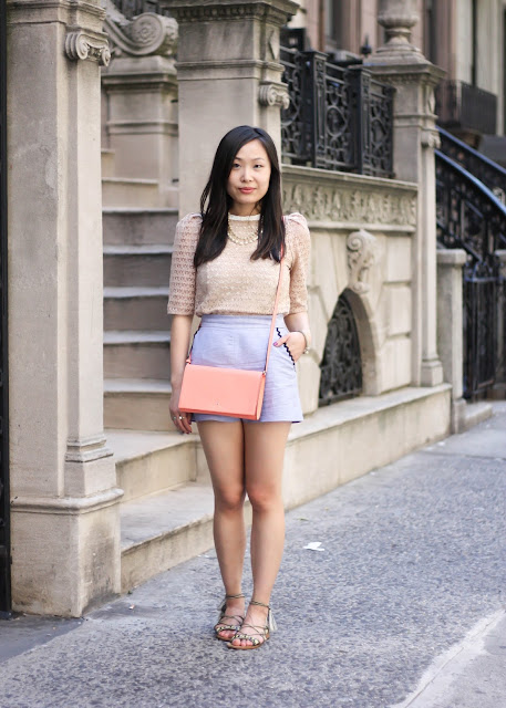 Dressed-Up Summer Shorts and Vintage Lace Top