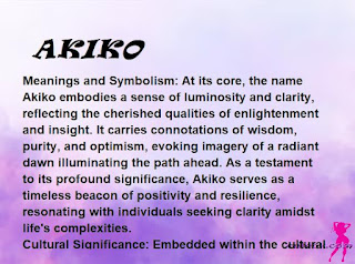 ▷ meaning of the name AKIKO (✔)