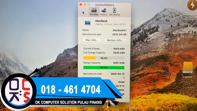 SOLVED: KEDAI REPAIR MACBOOK SUNGAI DUA| MACBOOK A1534 | BATTERY FAST DRAIN PROBLEM | NEW BATTERY REPLACEMENT