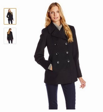 Double-Breasted Classic Peacoat Calvin Klein Women's