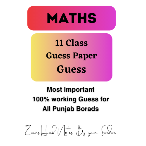 1st year Math guess paper 2023 Punjab boards