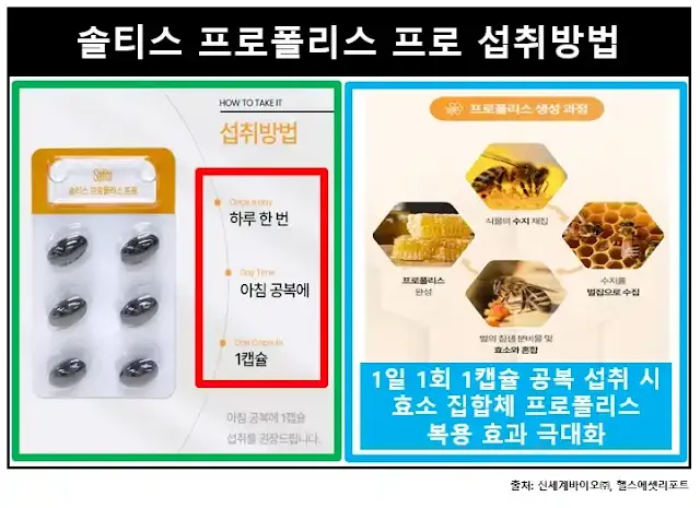 솔티스프로폴리스프로-섭취방법