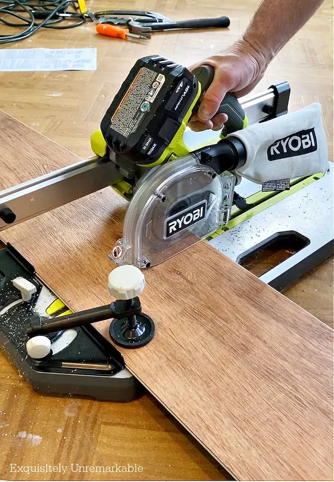 Using The Ryobi One Cordless Floor Saw