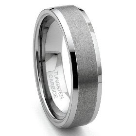 Men's Wedding Ring Band: Tungsten Carbide Satin