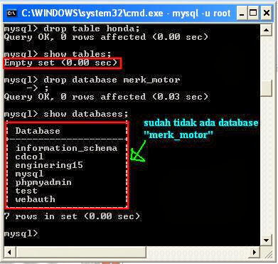 Membuat Database Menggunakan CMD dan XAMPP 5