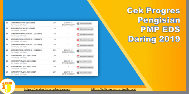 Cek Progres Pengisian PMP EDS Daring 2019