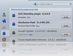 firefox AVG Sitesafety Plugin