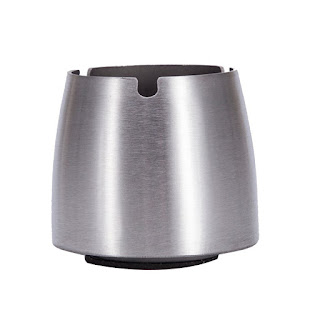 Ashtray,LOYMR Stainless Steel Unbreakable Modern Ashtray , Cigarette Ashtray for Indoor or Outdoor Use, Ash Holder for Smokers, Desktop Smoking Ash Tray for Home office Decoration, Silver