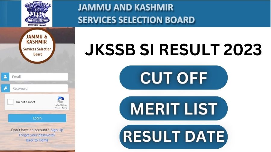 JKSSB Sub Inspector Result 2023 Link- Cut-Off Marks & Merit List