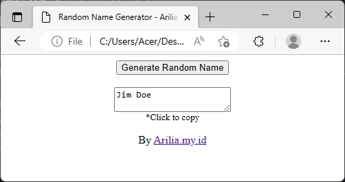 Cara Membuat Name Generator (Random FirstName and Lastname)