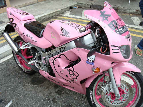 Hello Kitty motorbike How cool does this Hello Kitty motorbike look