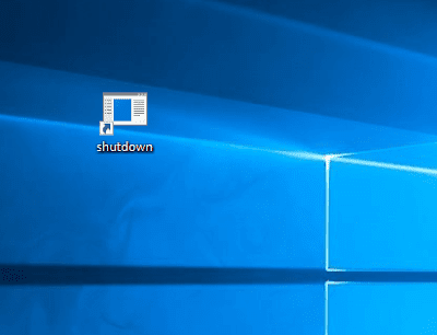 Gambar ilustrasi hasil pembuatan shortcut shutdown di windows 10