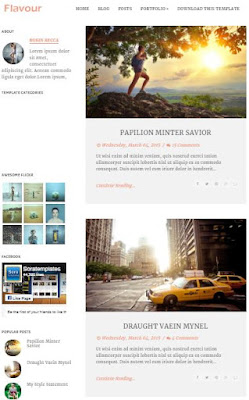 Flavour Adsense Responsive Blogger Templates Without Footer Credit