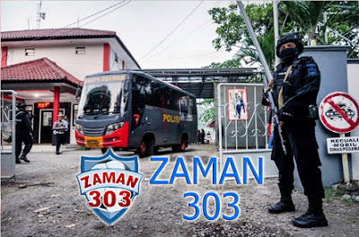 58 tahanan, Dengan Diangkut 5 bus,terorisme Dipindahkan ke Tempat yang baru