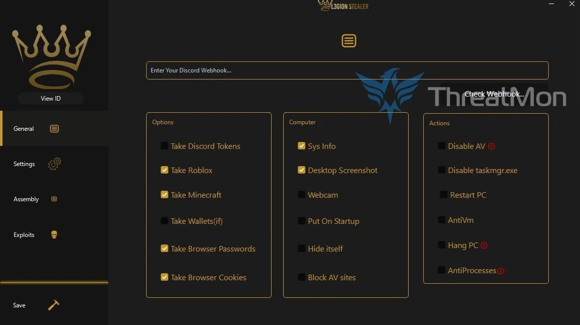 Legion Stealer V1 Attacking Users To Gain Users Webcam Access