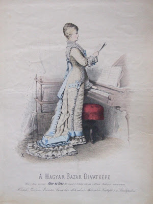 Woman at Piano - fashion plate