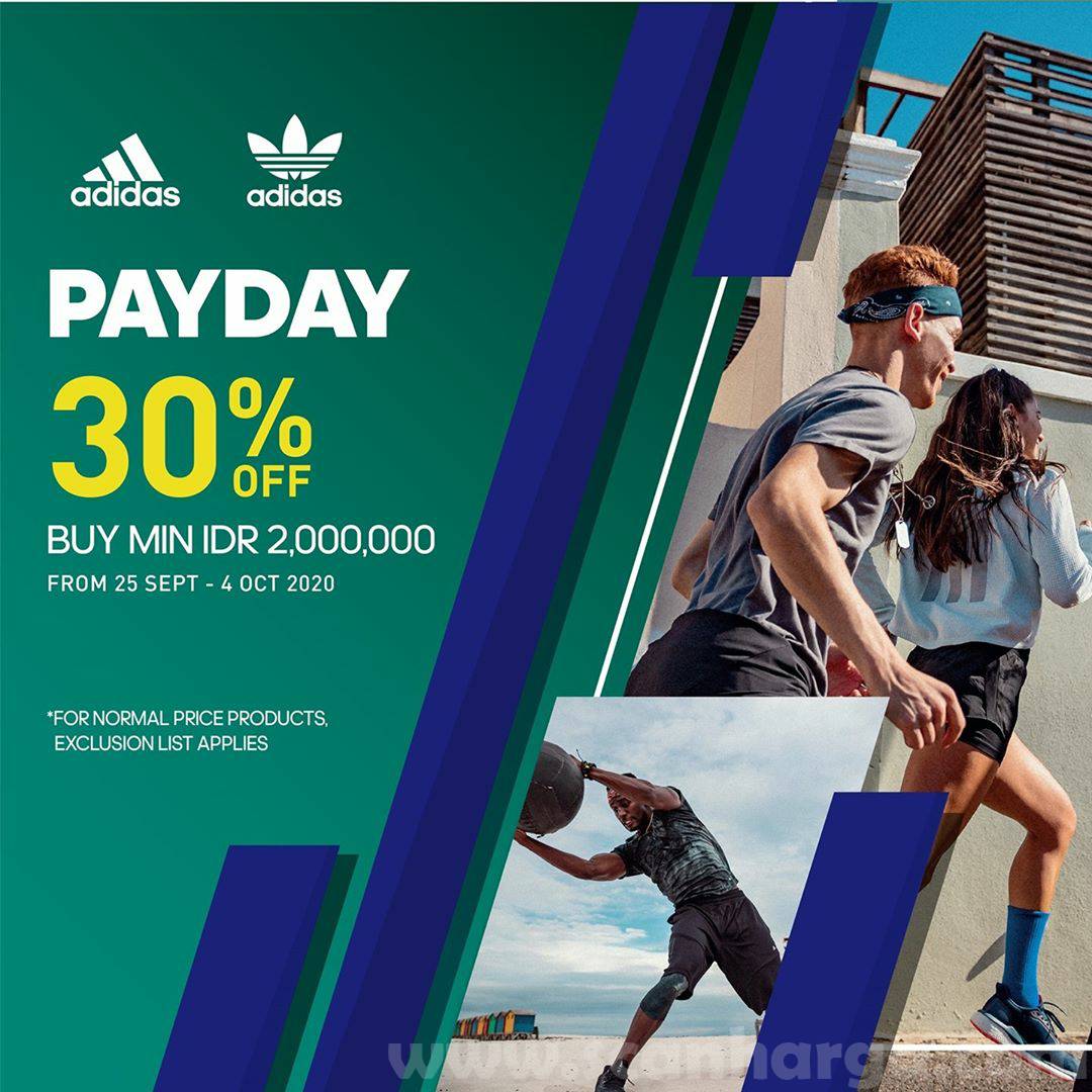 Promo ADIDAS Payday Disc 30% Off 25 September - 4 Oktober 2020