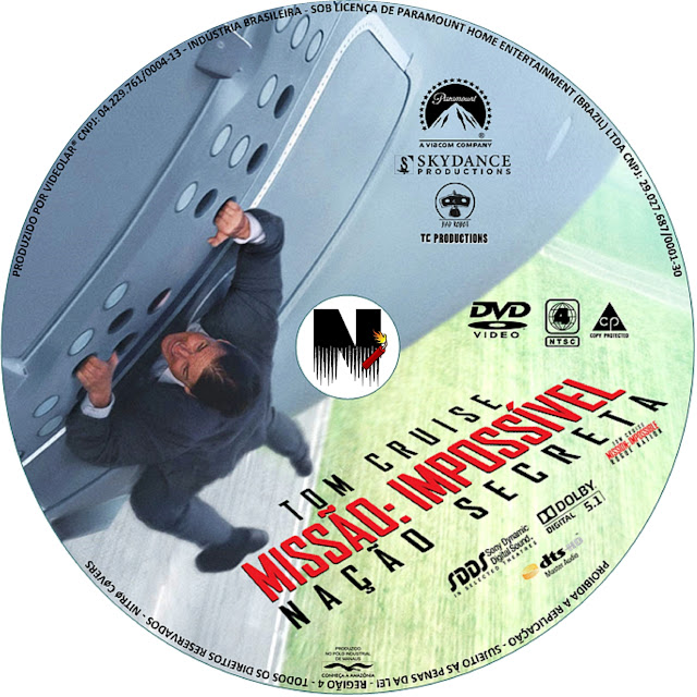 Label DVD Missão Impossível Nação Secreta