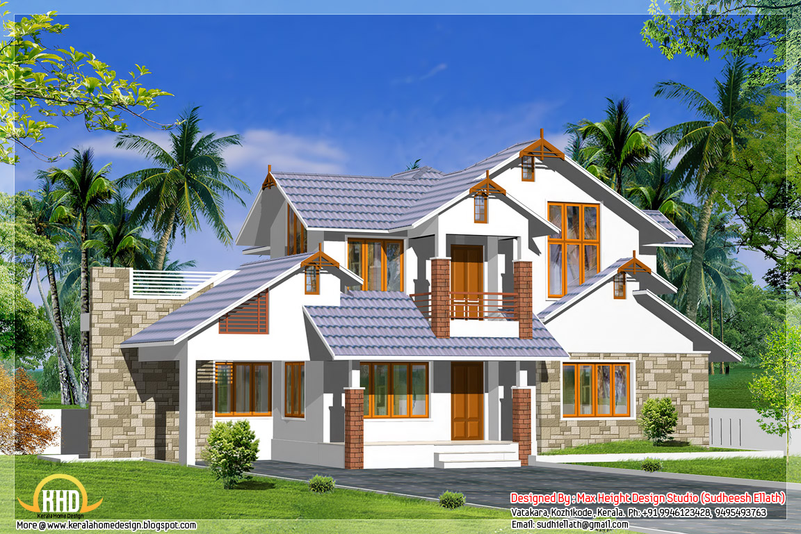 3 Kerala  style  dream home  elevations Kerala  home  design  