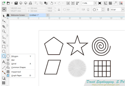 cara pakai Polygon tool coreldraw