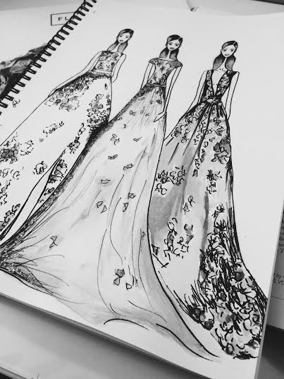 fashion illustration portfolio drawing art zuhair murad resort 2016 sketch book blog inspo