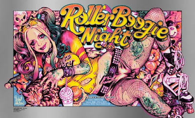 Roller Boogie Night Screen Print by Rockin’ Jelly Bean x Bottleneck Gallery