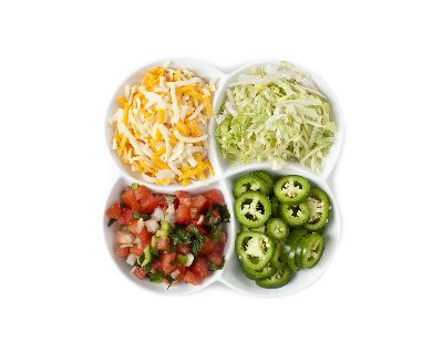 Taco toppings for a Twenty-Minute Taco Bar, another Quick Supper ♥ KitchenParade.com. Just four steps, then feast.