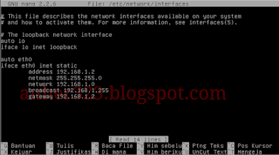 nano /etc/network/interfaces