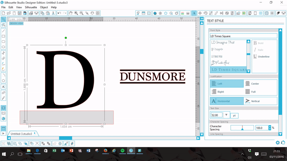 Split letter Monograme tutorial by Nadine Muir for Silhouette UK Blog