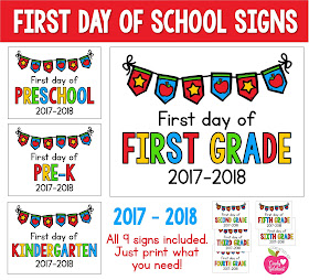 https://www.teacherspayteachers.com/Product/2017-2018-First-Day-of-School-Signs-FREEBIE-Preschool-PreK-Kinder-1st-2nd-3255556