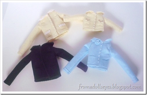 Cute felt coats for MSD and Yosd sized ball jointed dolls.